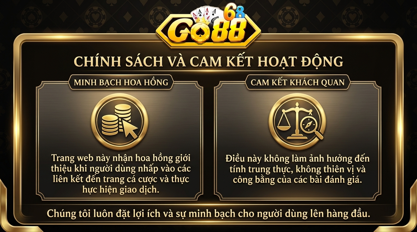 Tuyên Bố Affiliate Go88 - Chính sách minh bạch về đối tác Sự ủng hộ của bạn giúp hệ thống không ngừng nâng cấp chất lượng phục vụ